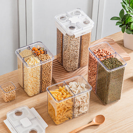 1/2/3L Food Storage Container, Kitchen Organizer Bulk Classified Container for Moisture Proof Rice Buckets Cereal Noodle Storage