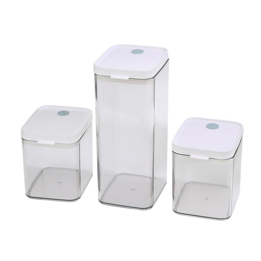 3 in 1 Airtight Plastic Food Kitchen Storage Container Box Set for Grain, Coffee Bean